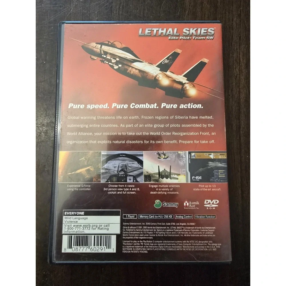 PlayStation 2 PS2 Black Label‎ Lethal Skies Elite Pilot: Team SW TESTED